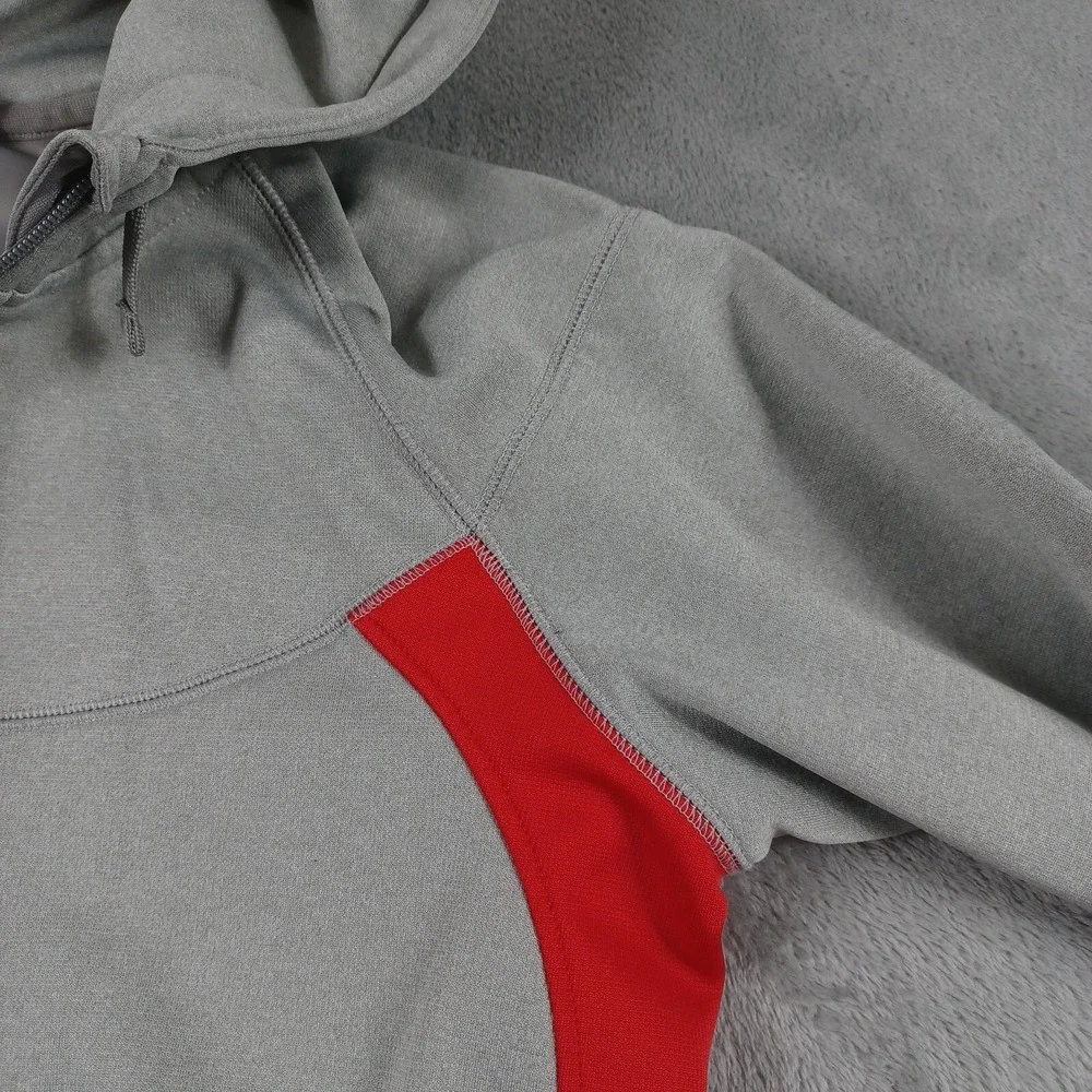 Nike‎ Sweater Womens Large Gray 1/4 Zip Pockets Long Sleeve Pullover Therma Fit